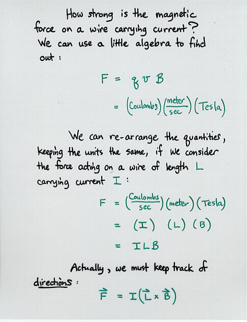 Magnetic Forces On Current Carrying Wires