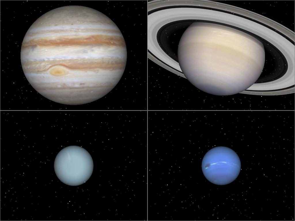 gas planets colorful