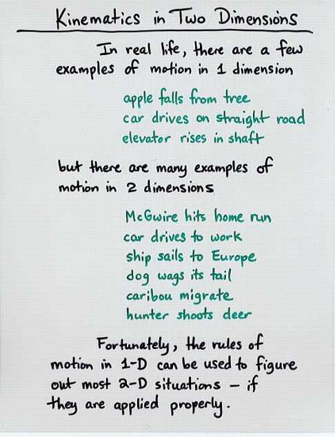 examples of 2d motion