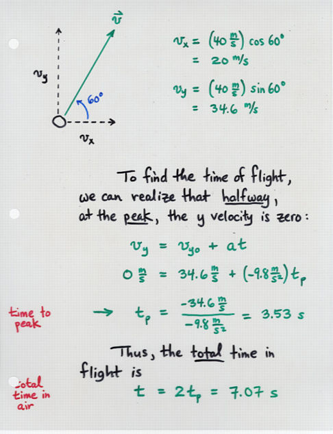 projectile motion equations with drag